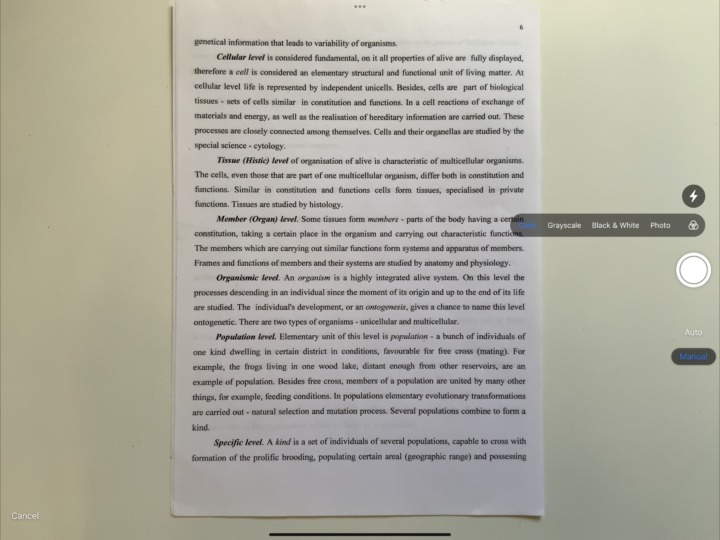 Scanning in Notability